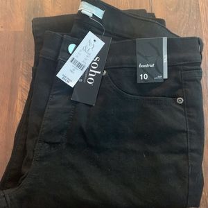 NWT Black Bootcut NY&Co Soho Jeans, sz 10 Tall